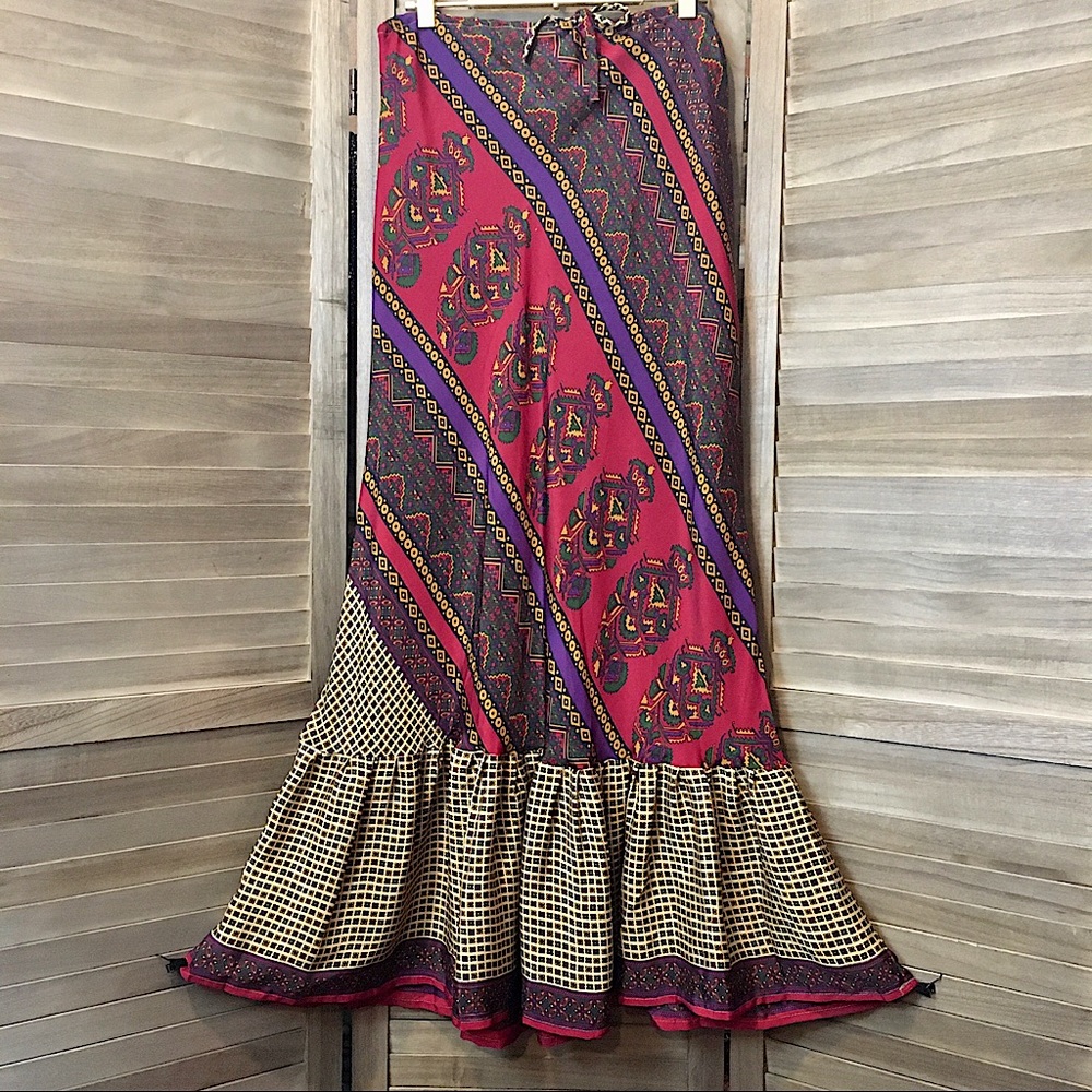 Kukul Long Skirt with Ruffle Detail, OS, NWT